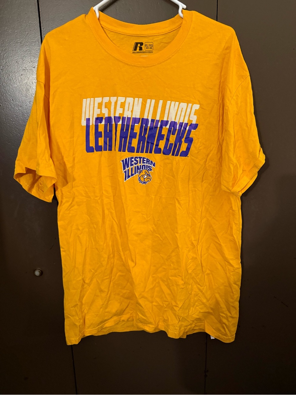 Russell Athletic Yellow Western Illinois Leathernecks Graphic Tee
